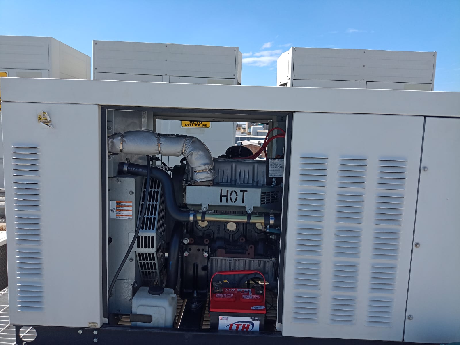 Motor de planta de emergencia industrial